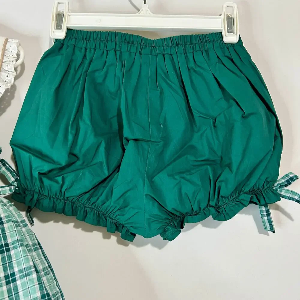 Two Roosters Clothing Girls Homegrown Pettiskirt Dress Green Plaid 5 NWT Flaws